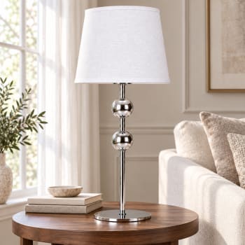 Silver Metal Desktop Lamp 49.5cm