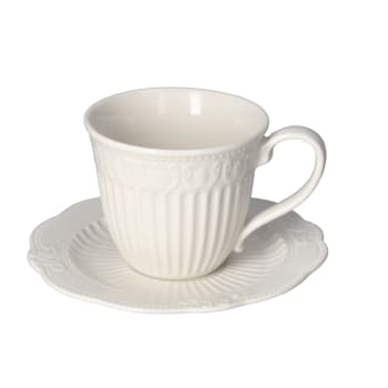 Ceramic Cup &amp; Saucer Set 2pcs