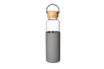 Borosilicate Bottle With Handle &amp; Beach Wood Lid 550ml