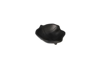 Black Melamine Leaf Shaped Sauce Bowl 10cm