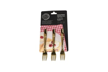 Gold Dessert Fork 6Pcs 14cm