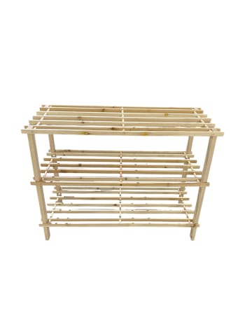 3 Tier Bamboo Shoe Rack 63cm - default