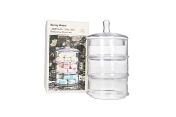 3 Layer Glass Sweet Jar 22cm