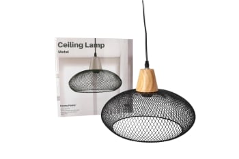 Black Metal Pendant ﻿Ceiling Lamp 24cm - default