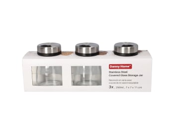 Glass Storage Spice Jars 3pcs 250ml - default