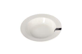 White Deep Round  Plate 20cm