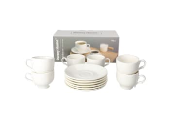  Espresso Cups &amp; Saucers 12pcs 80ml - default