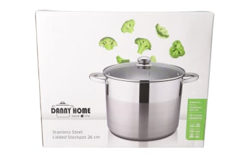 Stainless Steel Stockpot With Glass Lid 26cm - default