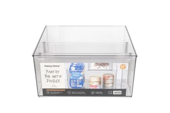 Pantry Organizer &amp; Storage Bin with 3 Dividers 30.6cm