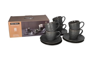  Expresso Cups &amp; Saucer 12pcs 100ml   - default