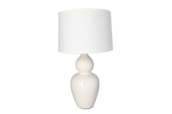 White Table Lamp 48cm
