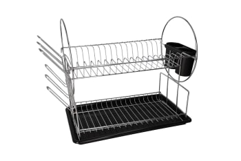 Chrome Plated 2 Tier Dish Rack 51cm - default