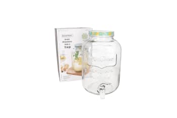  Glassware Beverage Dispenser With A Tap 5L