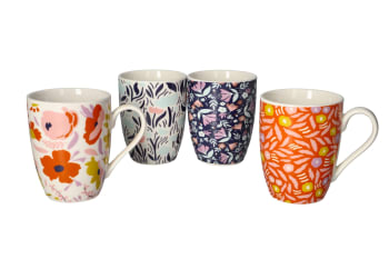 Ceramic Artistic Mugs 4pcs 360ml