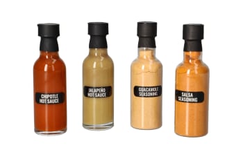 Spice &amp; Sauce Seasoning Bottles 4pcs 3.5cm