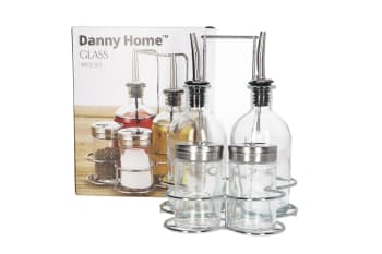 Oil &amp; Vinegar/ Salt &amp; Pepper Dispenser Stand 5pcs