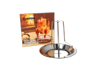 Silver Stainless Steel Grilled Chicken Roaster Rack 17cm - default