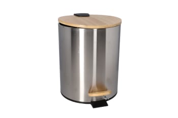 Bamboo Pedal Trash Can 3L | Danny Home