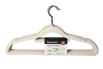 Camel Velvet Clothes Hanger 10pcs 41.7cm - default