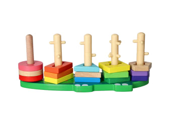 Wooden Crocodile Stacking Toy 