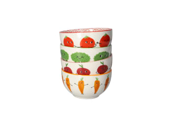 Mixed Colour Dessert Bowl 4pcs 7.4" - default