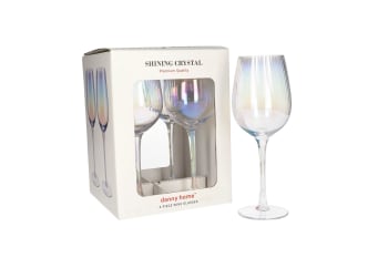 Shining Crystal 4 Pcs Wine Glasses 23cm