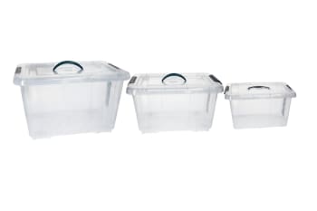 Plastic Storage Organizer with Lid 15L - default