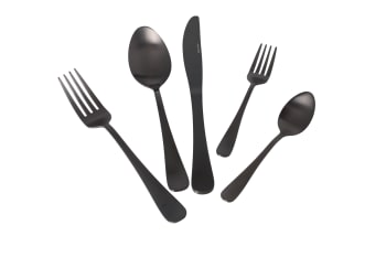 Black 20-Piece Cutlery Set
