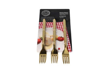 Gold Dinner Fork Set 6pcs 20.5cm - default