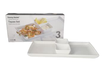 Serving Platter &amp; Dipping Bowls 3pcs - default
