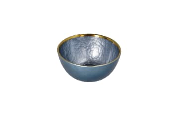 Blue &amp; Gold Rimmed Bowl 12cm - default