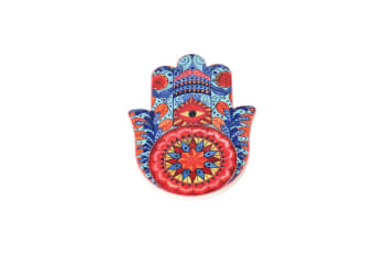 Ceramic Hamsa Hand Coaster 11cm	 