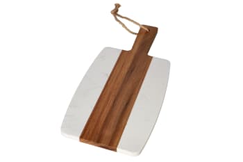 Marble Acacia Wooden Serving Platter 38cm