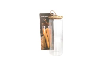 Acacia Wood Lid Glass Storage Jar 1300ml  - default