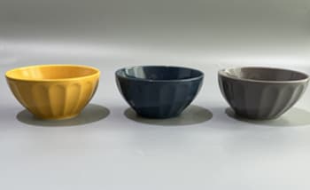 Mixed Colour Dessert Bowl 3pcs 4.25" - default