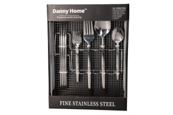 21Pcs Silver Cutlery Set  - default
