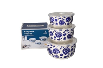 Quality Porcelain Food Container Set 3pcs - default