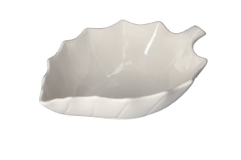 White Leaf Serving Bowl 30cm  