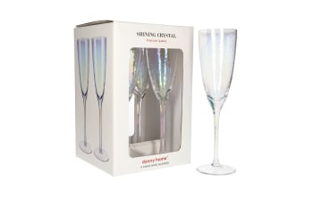  Shining Crystal 4 Pcs Champagne Glasses 26.1cm - default
