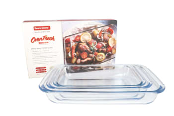 Borosilicate Baking Pans Set 3pcs 