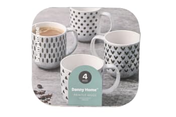  Porcelain Printed Mug Set 4pcs 400ml