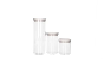 Round Food Storage Jar Set 3pcs