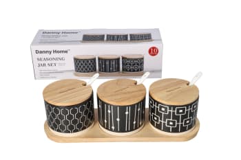 Geometric Seasoning Canister Set 10pcs