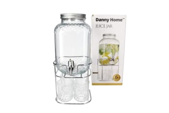 Juice Jar with 4 Glasses &amp; Stand 6pcs