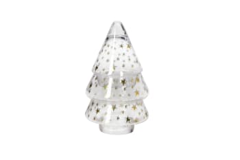 Christmas Tree Decorative Glass Jar 19.5cm