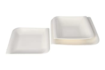 White Square Ceramic Dinner Set 18PCS - default