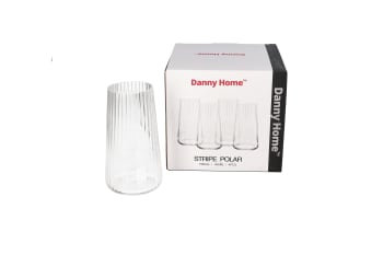 Striped Polar Highball Glasses Set 4pcs 14cm  - default