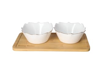  Dessert Bowls &amp; Tray Set 3pcs - default