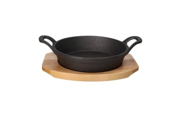 Sizzling Pan with Bamboo Base 24.5cm