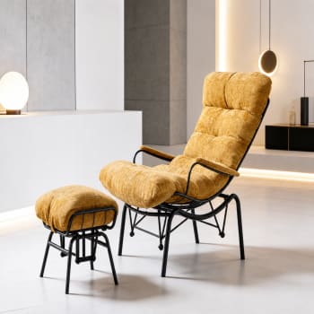 Recliner Lounge Chair with Footrest 106cm